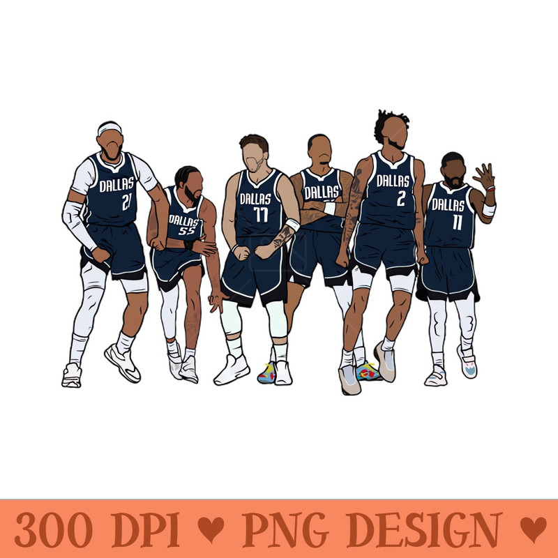 Gafford, DJJ, Luka, PJ, Lively u0026 Kyrie - Vector PNG download - Versatile And Customizable Designs