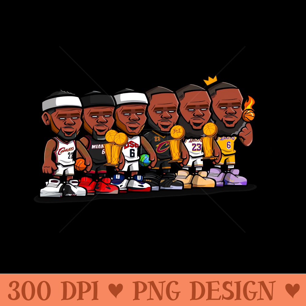 LeBron James Career - Printable PNG Images - Lifetime Access To Purchased Files