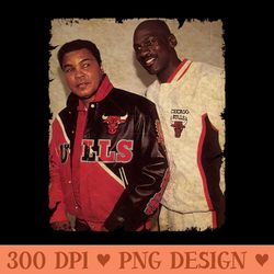 muhammad ali with michael jordan - vector png download