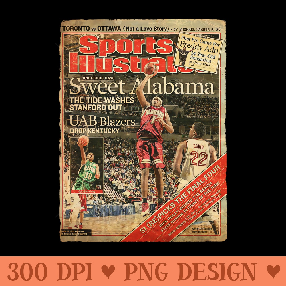 COVER SPORT SPORT ILLUSTRATED SWEET ALABAMA - PNG download with transparent background - Unique And Exclusive Designs
