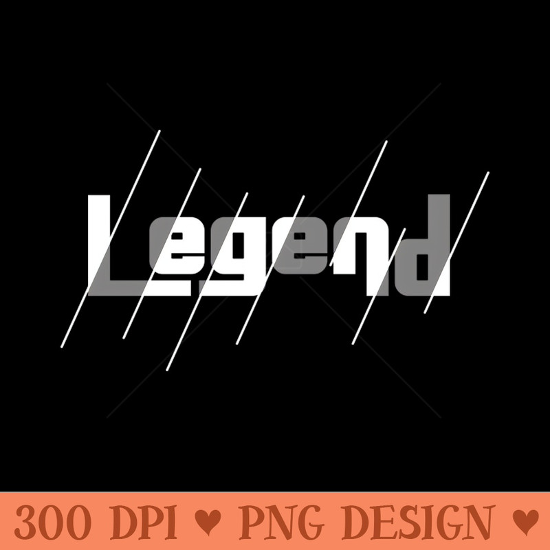 Legend Txt illustration - Unique PNG Artwork - Versatile And Customizable Designs