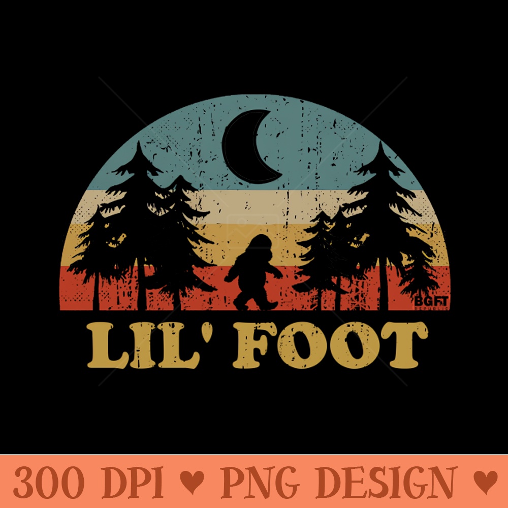Lil Foot Baby Bigfoot - Sublimation PNG Designs - Eco Friendly And Sustainable