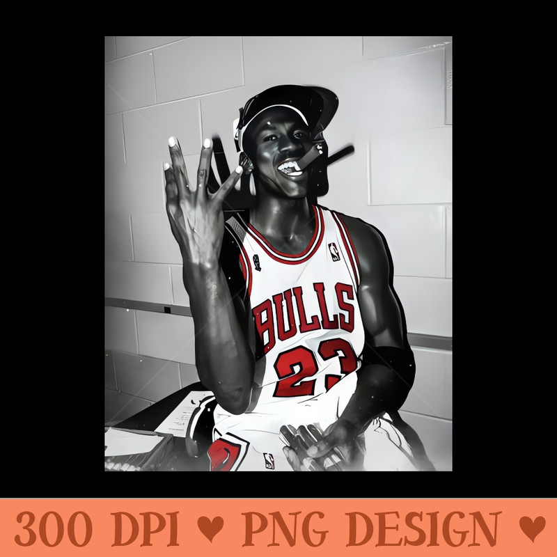Michael Jordan - Design PNG template - Quick And Seamless Download Process