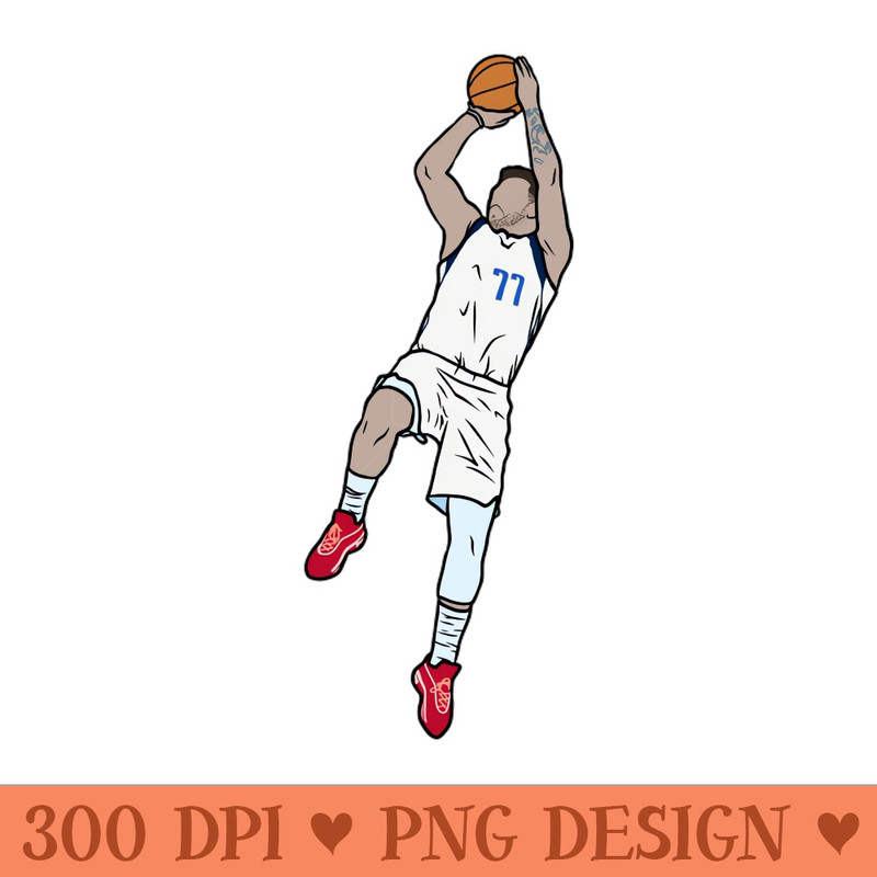 Luka Doncic Fadeaway - Clipart PNG - Revolutionize Your Designs