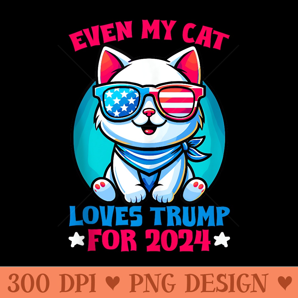 My Cat Loves Trump Cat Lover Kitten Owner President Trump - PNG Download - Revolutionize Your Designs