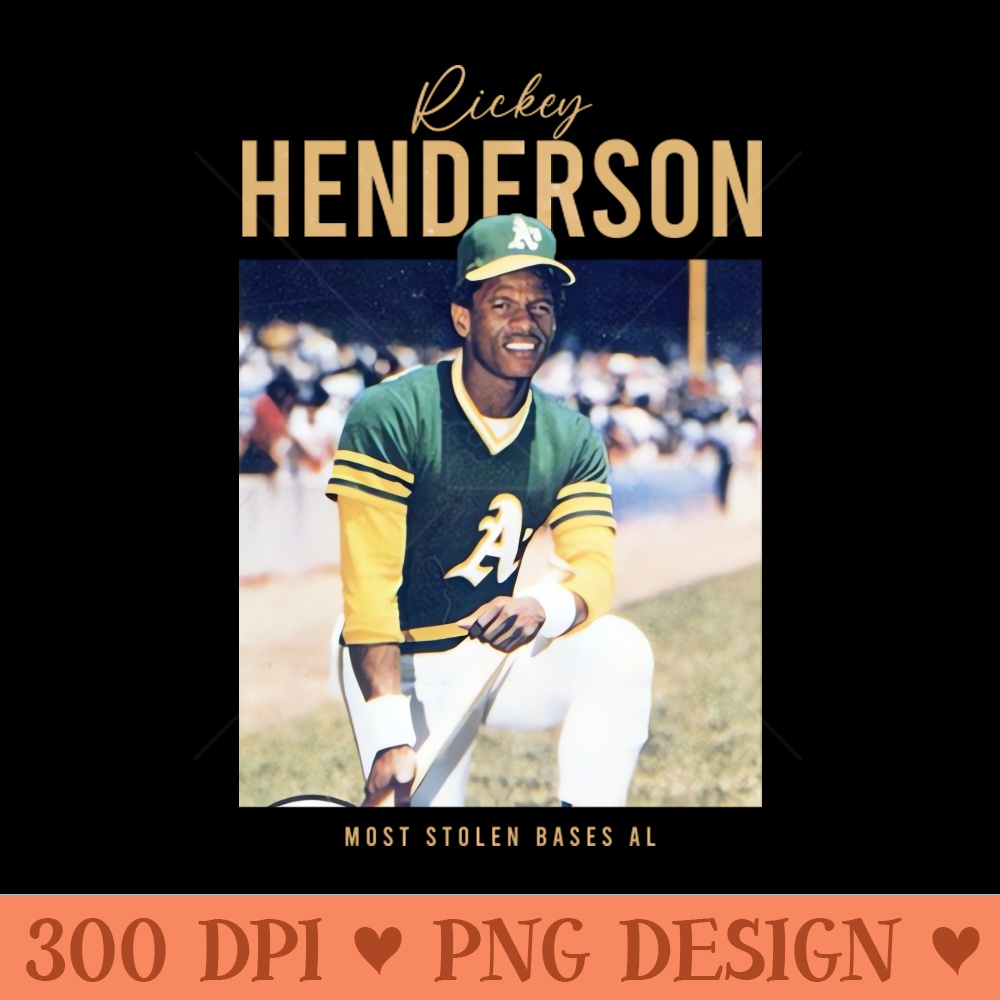 Oakland Man of Steal Rickey Henderson - Vector PNG Clipart - Versatile And Customizable Designs
