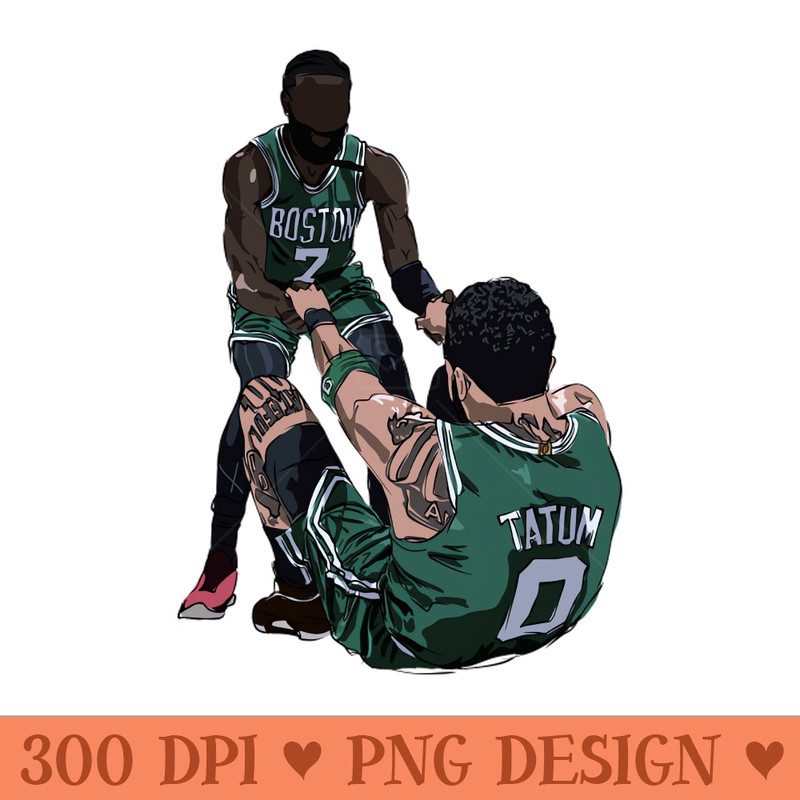 Jaylen Brown u0026 Jayson Tatum Sketch - Mug Sublimation PNG - Eco Friendly And Sustainable