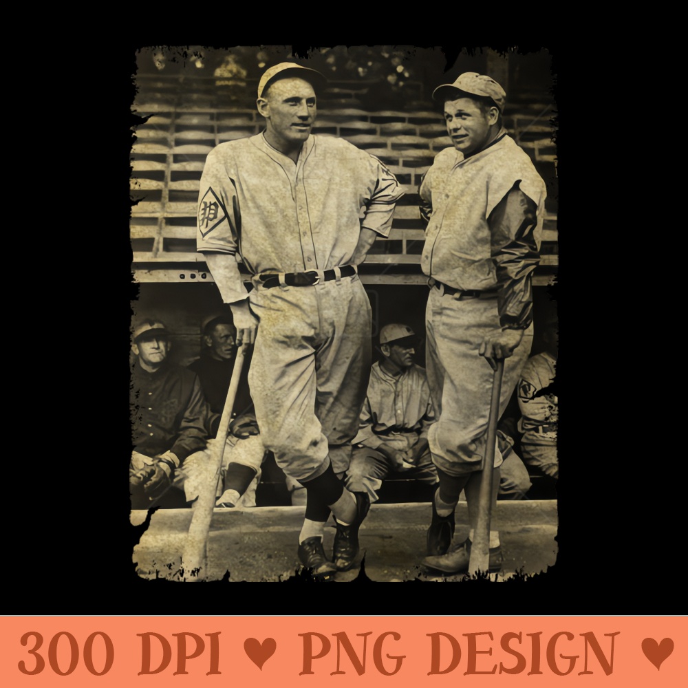 Jimmy Foxx and Chuck Klein Standing Side by Side - PNG Art Files - Stunning Sublimation Graphics