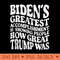 Funny bidens greatest accomplishment is showing Trump 2024 - Design PNG template - Create with Confidence