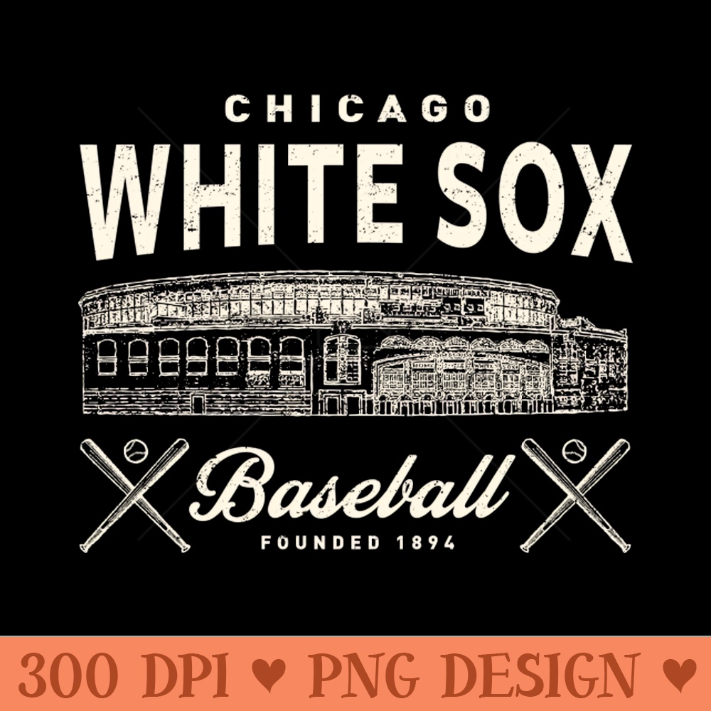 Vintage Chicago White Sox Comiskey Park by Buck Originals - High Quality PNG Clipart - High Resolution And Print Ready Designs