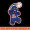 Chicago Cubs Gingerbread Man - Digital PNG Artwork - Perfect for Personalization