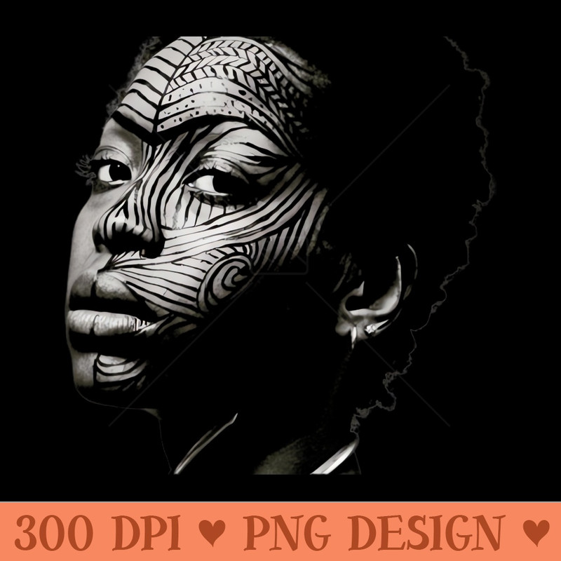 Erykah Badu henna - PNG design assets - Easy To Print And User Friendly Designs