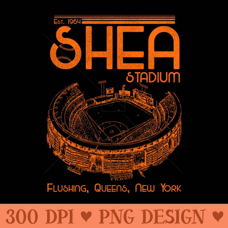 Defunct Shea Stadium New York Baseball - Digital PNG Artwork - Create with Confidence