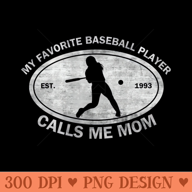 mom baseball gift idea - Printable PNG Graphics - Eco Friendly And Sustainable