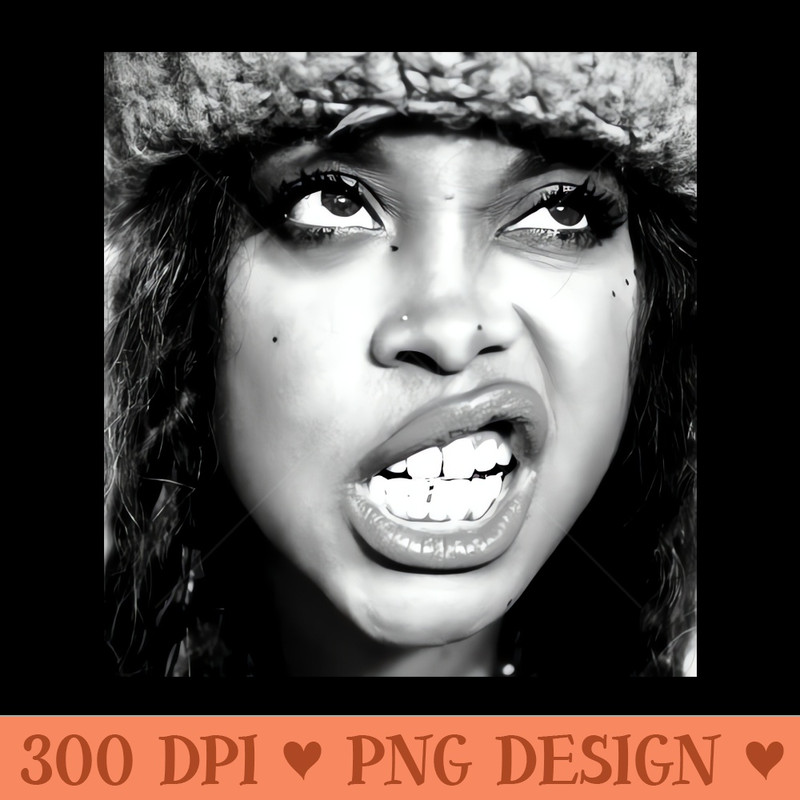 Erykah Badu - Unique PNG Artwork - Perfect for Sublimation Mastery