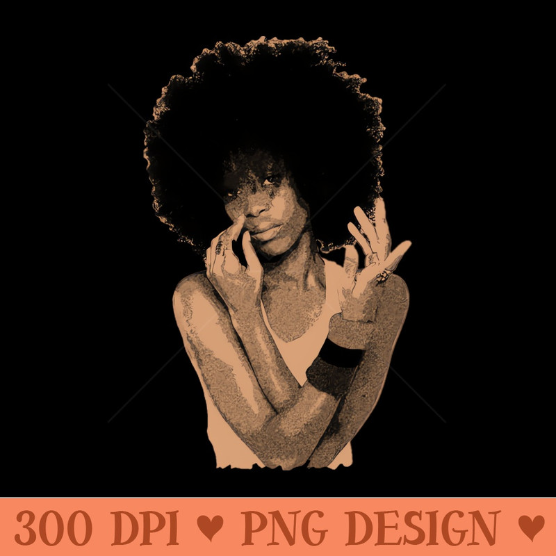 ERYKAH BADU AFRO - PNG Download - Perfect for Sublimation Mastery
