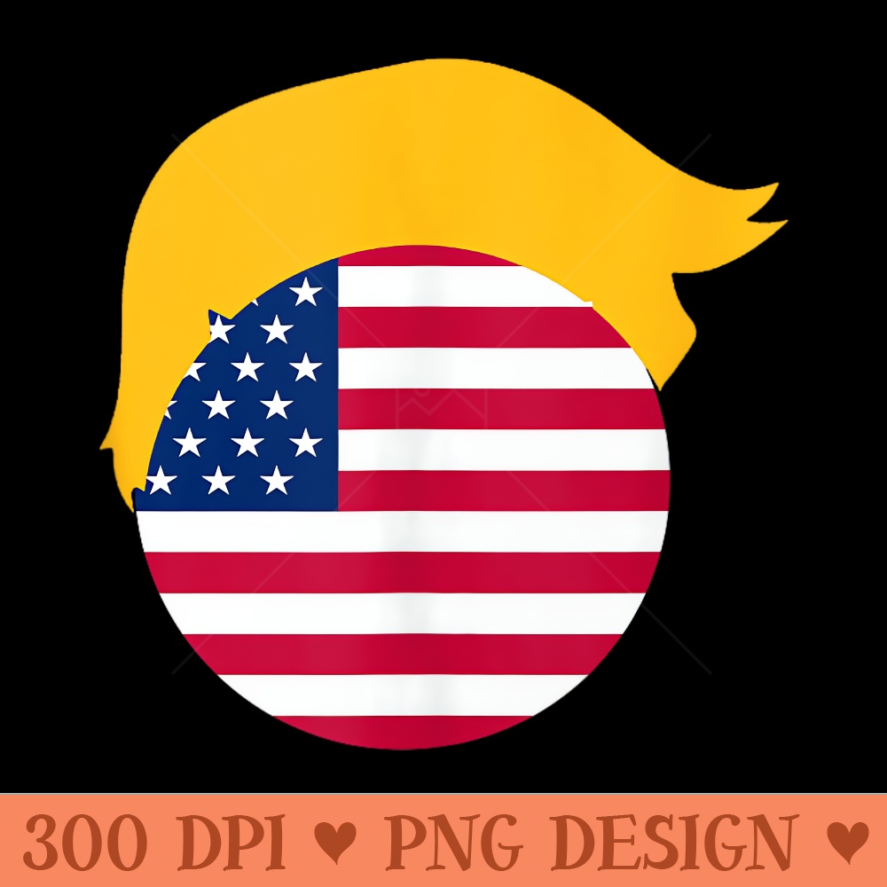 USA flag for Trump Love 2024 Election President Flag Hair - PNG Clipart - High Resolution And Print Ready Designs