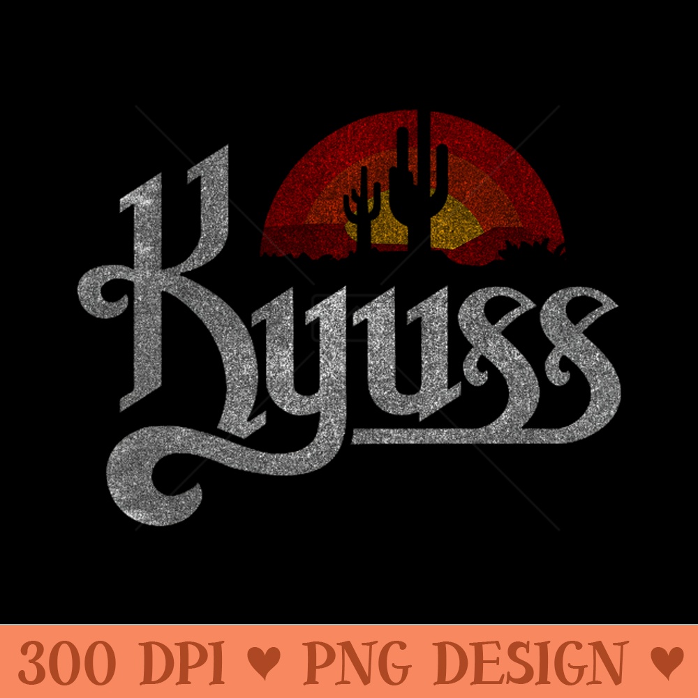 Distressed Kyuss Band - Vector PNG download - Eco Friendly And Sustainable