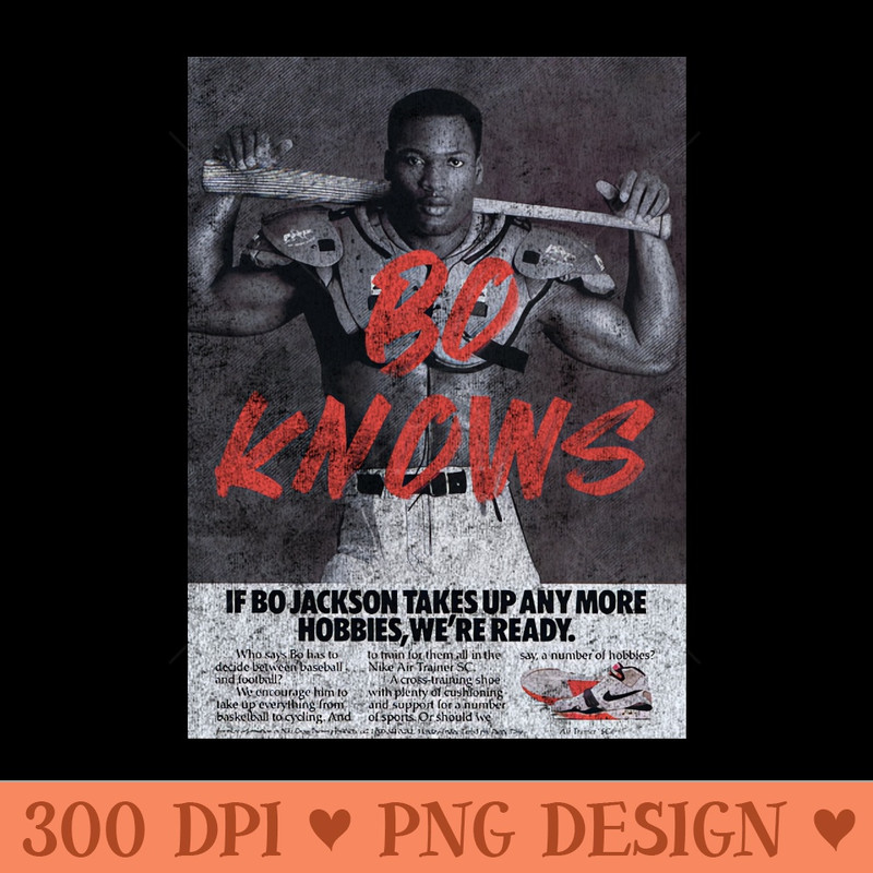 Bo Knows - High Quality PNG download - Revolutionize Your Designs