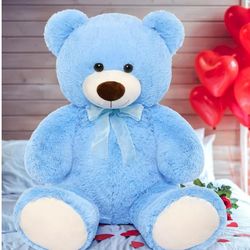 35.4 Giant Teddy Bear Soft Stuffed Animals Plush Big Bear Toy, Blue