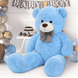 Giant Teddy Bear 55" Large Stuffed Animals Plush Toy , Blue