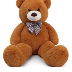 Giant Teddy Bear 55" Large Stuffed Animals Plush Toy , Dark brown