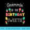 Grammie Of The Birthday Sweetie Ice Cream Bday Party Grandma - Download High Resolution PNG - Vibrant and Eye-Catching Typography