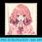 Cute Anime Girl Bubble Tea Postage Stamp Japanese Boba Milk - Shirt Clipart Free PNG - Unleash Your Creativity