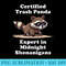 Certified Trash Panda Funny Cute Kawaii Raccoon Graphic - Free Transparent PNG Download - Add a Festive Touch to Every Day