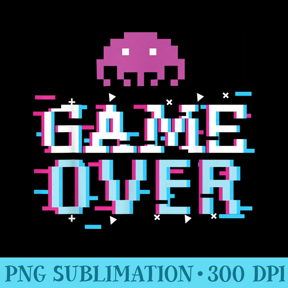 Gaming Game Over Aestthetic - Sublimation graphics PNG - Unleash Your Creativity