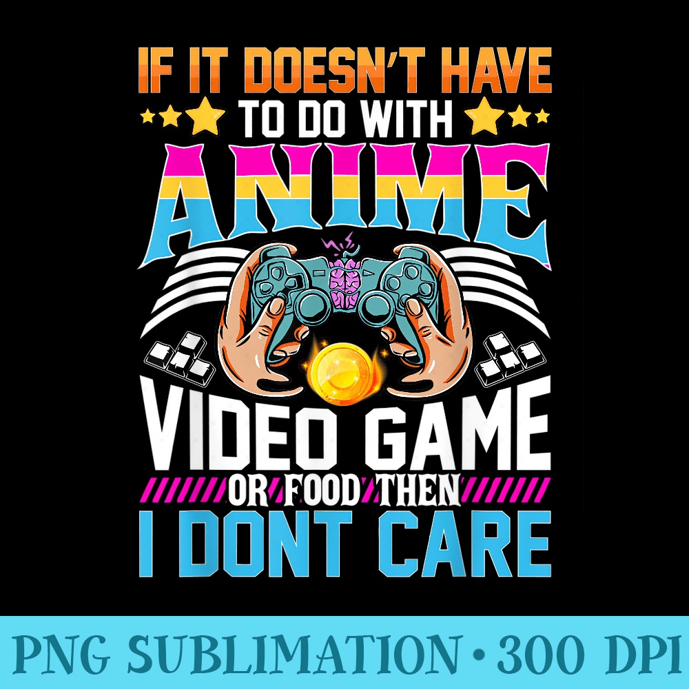 Anime Video Gaming Food Japanese for Gaming Manga lover - Sublimation graphics PNG - Fashionable and Fearless