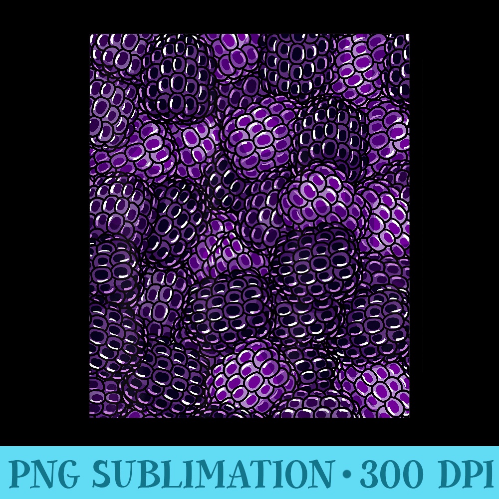 Blackberries Pattern Vintage Bramble Fruit Berry Plants - PNG Download Illustration - Enhance Your Apparel with Stunning Detail