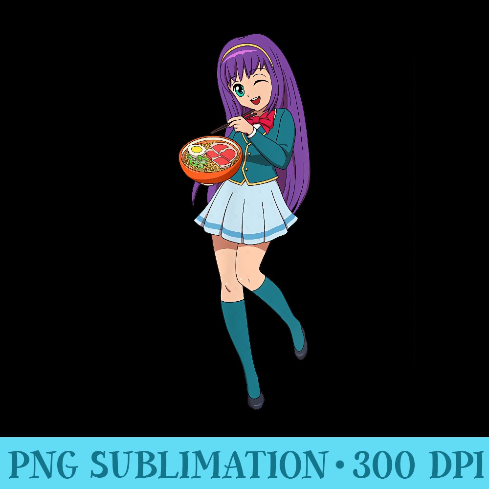 Anime Girl - Sublimation clipart PNG - Enhance Your Apparel with Stunning Detail