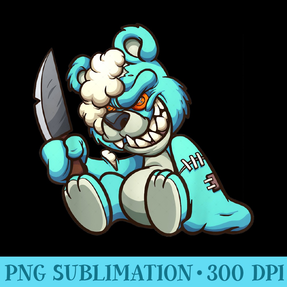 Cute Creepy Bear - Sublimation graphics PNG - Stunning Sublimation Graphics