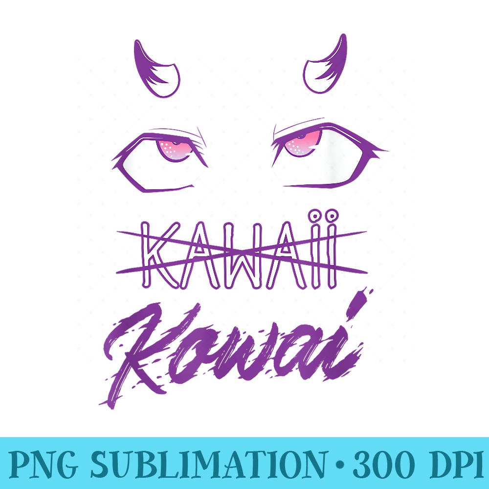 Japanese Anime Girl EVIL eyes Pastel menhera clothes - Unique Sublimation PNG Download - Quick And Seamless Download Process