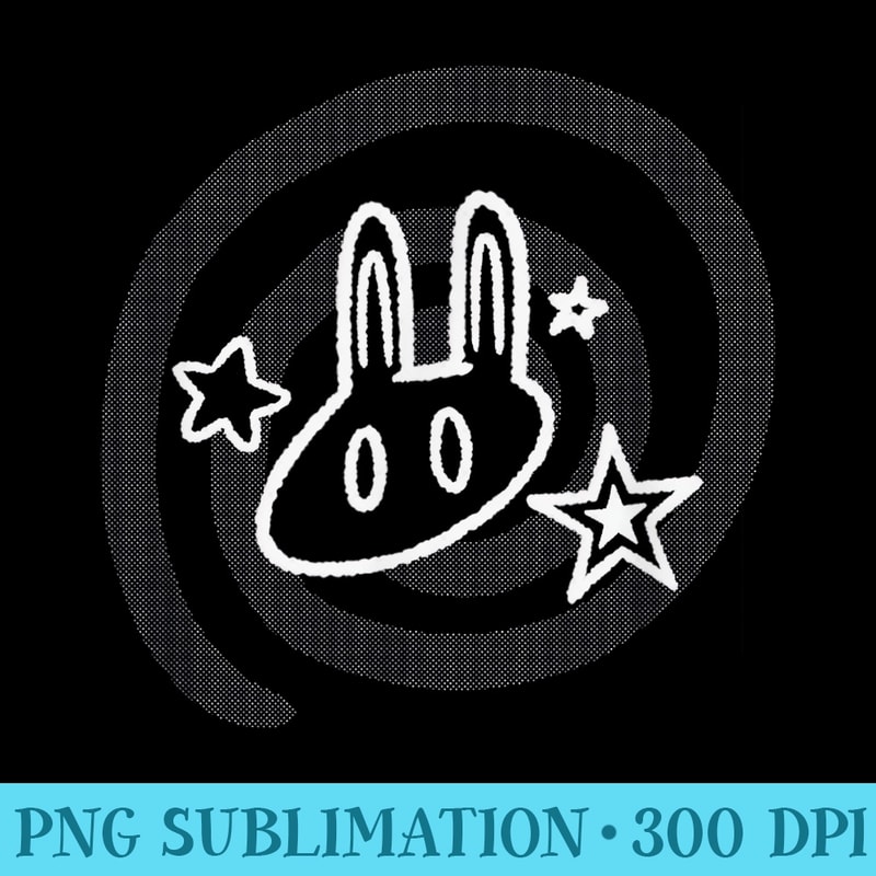 90s Cute Kawaii Y2K Bunny Rabbit with Starry Tail - Download PNG images - Boost Your Success with this Inspirational PNG Download