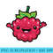Raspberry Kawaii Cute Raspberry Fruit Love Raspberries - PNG file download - Enhance Your Apparel with Stunning Detail