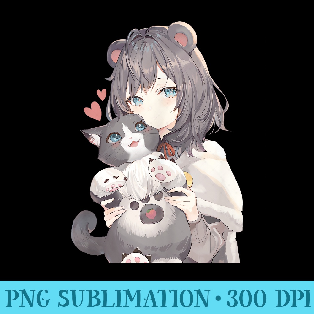 Just A Girl Who Loves Anime Cats Cute for n - PNG Clipart Download - Bold & Eye-catching