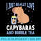 Boba Tea Capybara Milk Tea Bubble Tea - PNG Download Artwork - Enhance Your Apparel with Stunning Detail