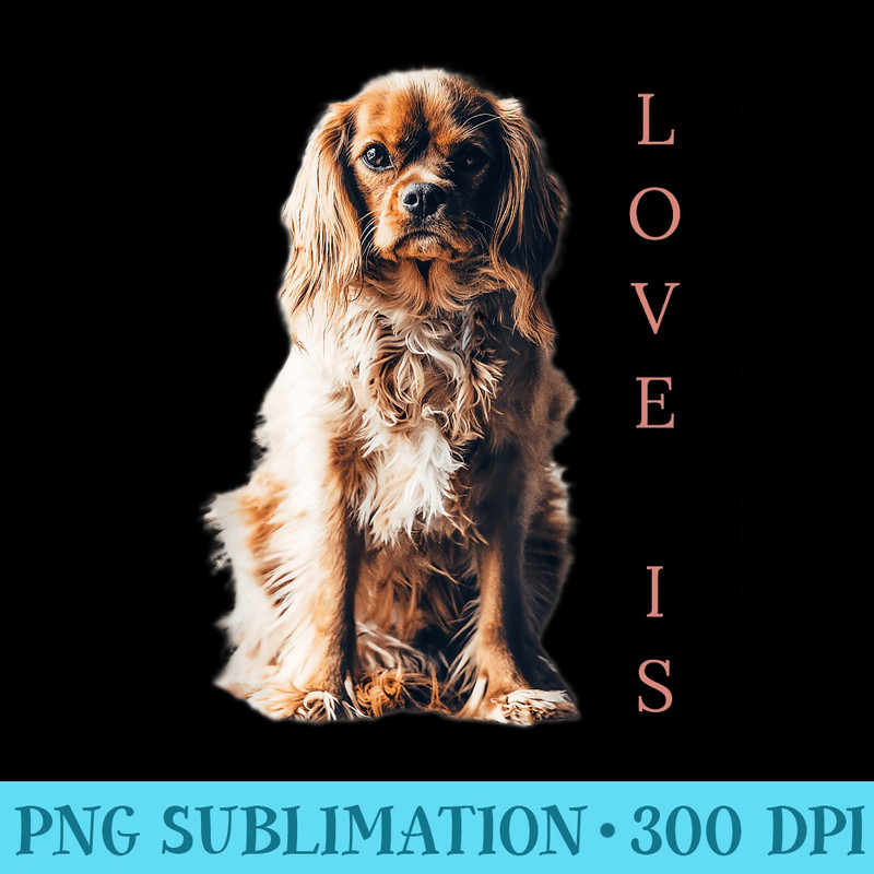 English Cocker Spaniel Men Dog Mom Dad Love - High Resolution PNG Download - Lifetime Access To Purchased Files