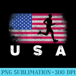 american flag track field cute field running - download png files