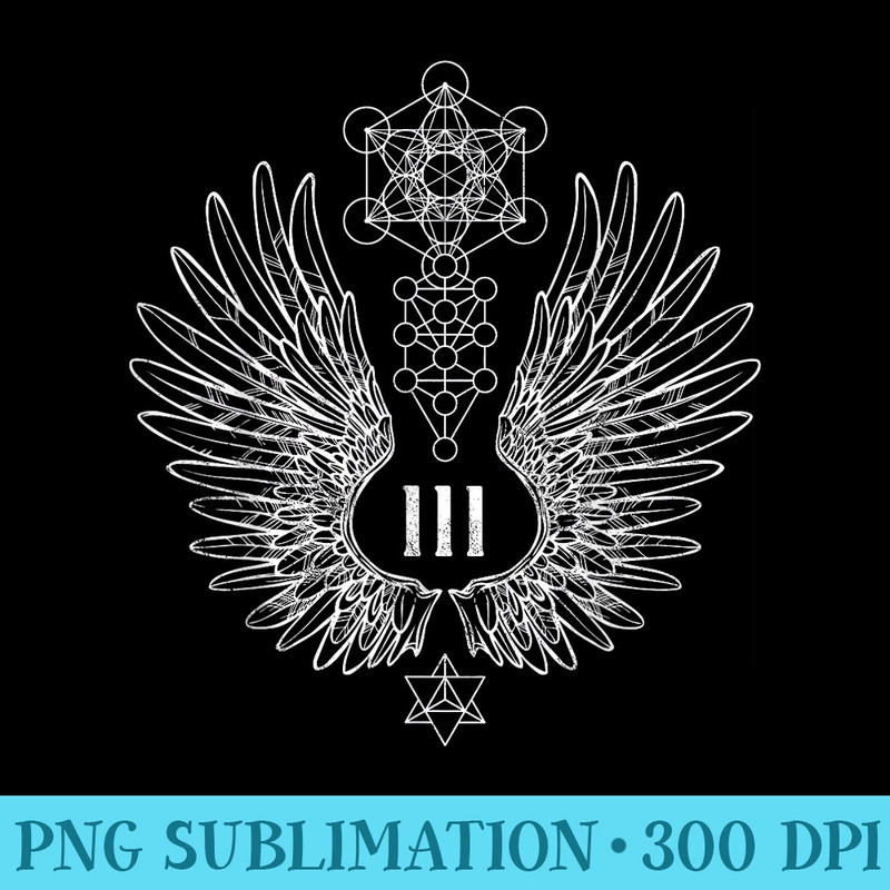 Angel Number 111 Sacred Geometry Healing - PNG Graphic Design - Quick And Seamless Download Process