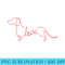 Dachshund Chiweenie Wiener Dog Love Art Sketch - PNG File Download - Eco Friendly And Sustainable Digital Products