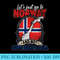 Vintage Norwegian Flag Lets Just Go To Norway - PNG Graphic Design - Revolutionize Your Designs