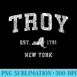 troy new york ny vintage athletic sports design - download transparent image