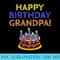 Happy Birthday Grandpa Toddler And Granddad - Download Transparent Artwork - Boost Your Success with this Inspirational PNG Download