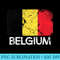 Belgian Flag T  Vintage Made In Belgium - Transparent PNG Clipart - Easy-To-Print And User-Friendly Designs