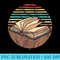 Retro Book Bookworm Book Lover Reading - High Resolution PNG Download - Stunning Sublimation Graphics