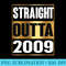 Straight Outta 2009 10th Birthday - Transparent PNG Clipart - Bring Your Designs to Life