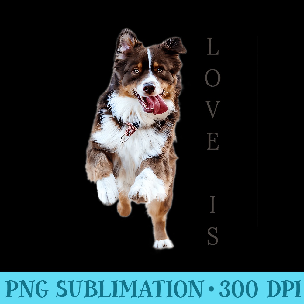 Australian Shepherd Aussie T Dog Mom Dad - PNG Image Download - Premium Quality PNG Artwork